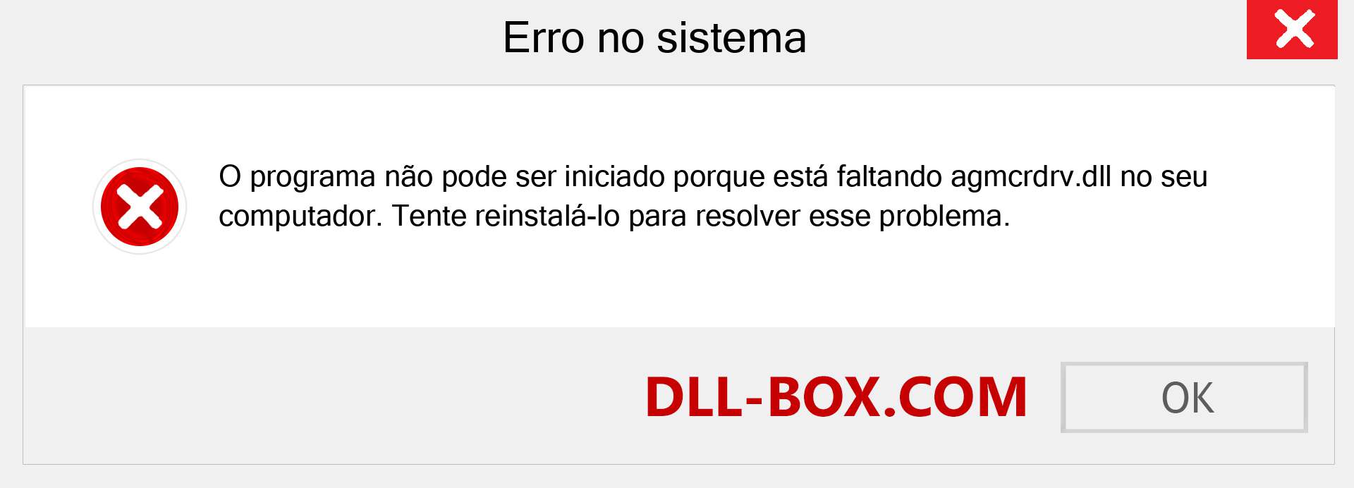 Arquivo agmcrdrv.dll ausente ?. Download para Windows 7, 8, 10 - Correção de erro ausente agmcrdrv dll no Windows, fotos, imagens